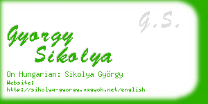 gyorgy sikolya business card