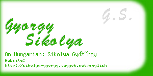 gyorgy sikolya business card